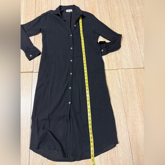 Millie Resort Black Linen Maxi Dress Coverup - Picture 5 of 7